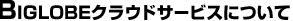 BIGLOBEクラウドサービスについて